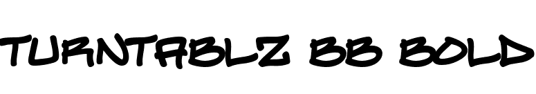 Turntablz BB Bold font preview
