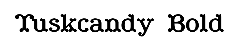 Tuskcandy Bold font preview