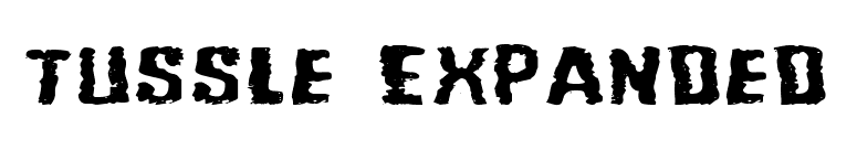 Tussle Expanded font preview