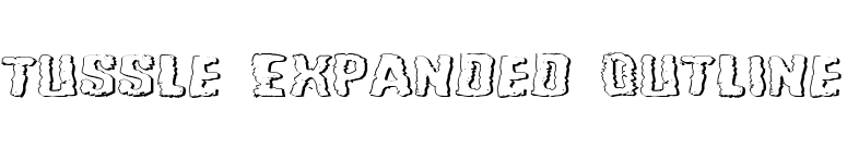 Tussle Expanded Outline font preview