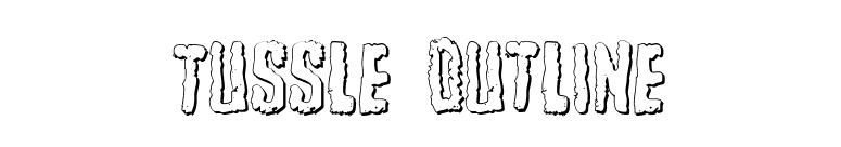Tussle Outline font preview