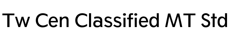 Tw Cen Classified MT Std font preview