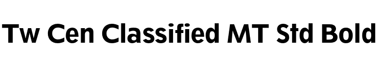 Tw Cen Classified MT Std Bold font preview