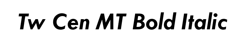 Tw Cen MT Bold Italic font preview