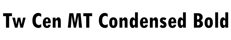 Tw Cen MT Condensed Bold font preview