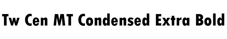 Tw Cen MT Condensed Extra Bold font preview