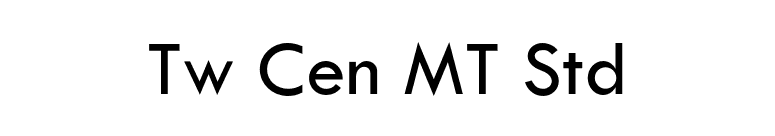 Tw Cen MT Std font preview