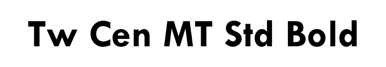 Tw Cen MT Std Bold font preview