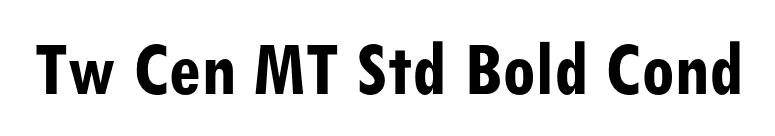 Tw Cen MT Std Bold Cond font preview