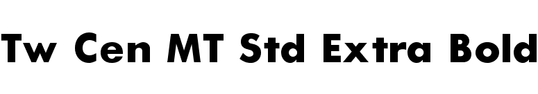 Tw Cen MT Std Extra Bold font preview