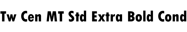 Tw Cen MT Std Extra Bold Cond font preview