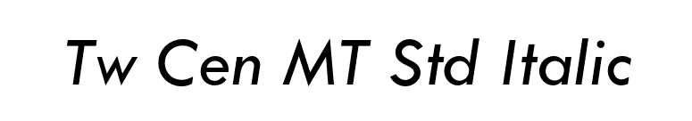 Tw Cen MT Std Italic font preview