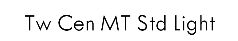 Tw Cen MT Std Light font preview