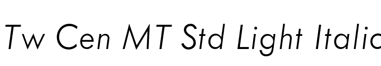 Tw Cen MT Std Light Italic font preview