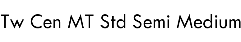 Tw Cen MT Std Semi Medium font preview