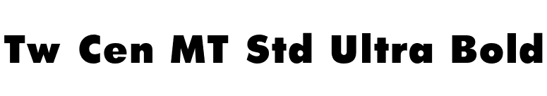 Tw Cen MT Std Ultra Bold font preview