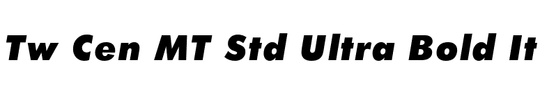 Tw Cen MT Std Ultra Bold It font preview