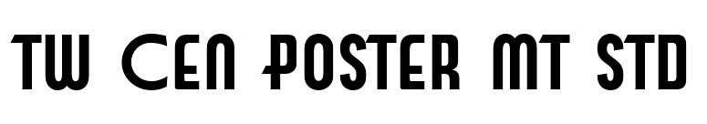 Tw Cen Poster MT Std font preview