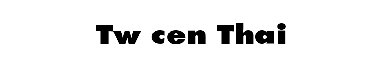 Tw cen Thai font preview