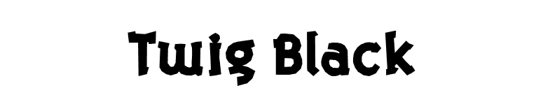 Twig Black font preview