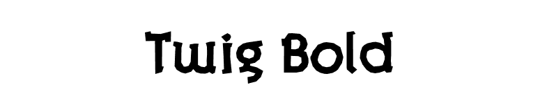 Twig Bold font preview