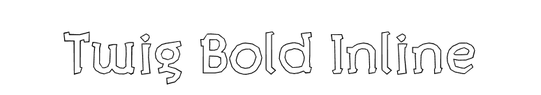 Twig Bold Inline font preview
