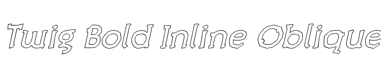 Twig Bold Inline Oblique font preview