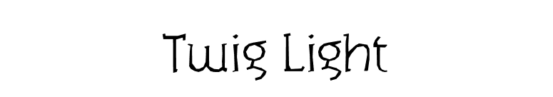 Twig Light font preview