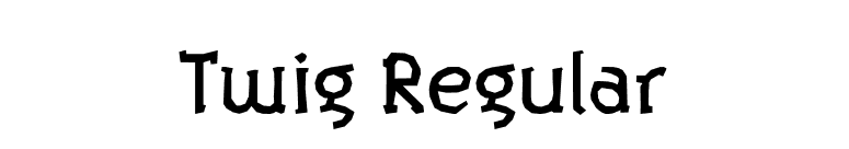 Twig Regular font preview