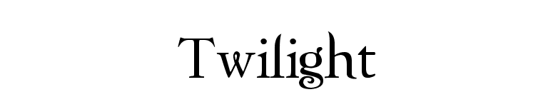 Twilight font preview