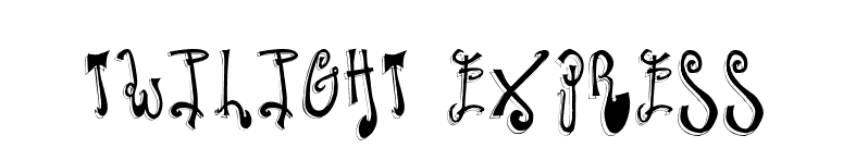 Twilight Express font preview