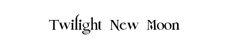 Twilight New Moon font preview
