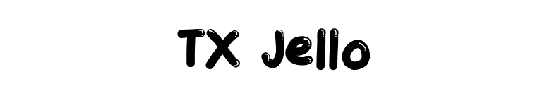 TX Jello font preview