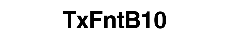 TxFntB10 font preview