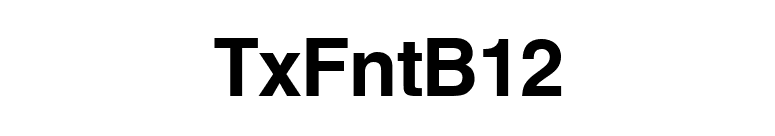 TxFntB12 font preview