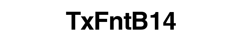 TxFntB14 font preview