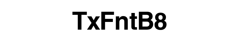 TxFntB8 font preview
