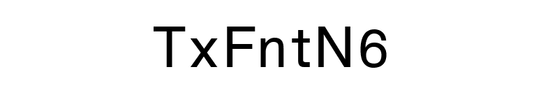 TxFntN6 font preview