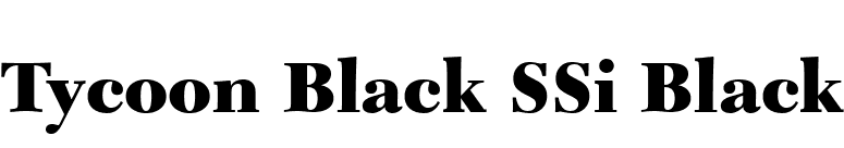 Tycoon Black SSi Black font preview