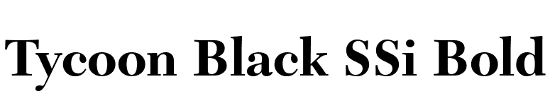 Tycoon Black SSi Bold font preview