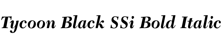Tycoon Black SSi Bold Italic font preview
