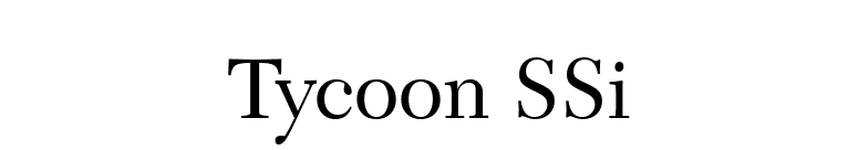 Tycoon SSi font preview
