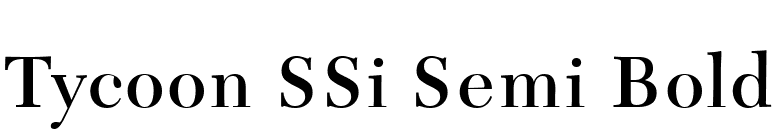 Tycoon SSi Semi Bold font preview