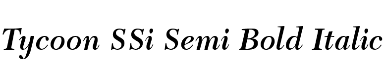 Tycoon SSi Semi Bold Italic font preview