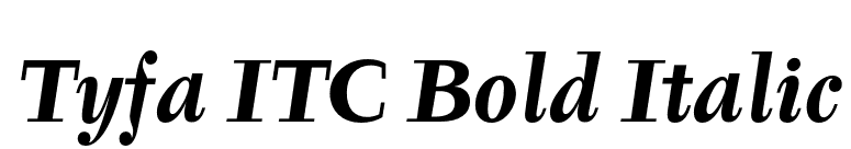 Tyfa ITC Bold Italic font preview