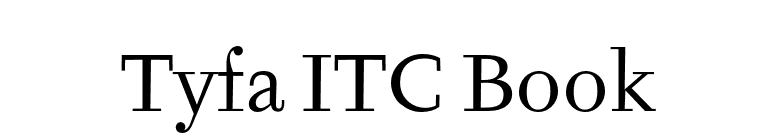 Tyfa ITC Book font preview