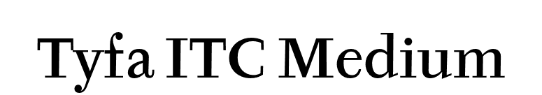 Tyfa ITC Medium font preview