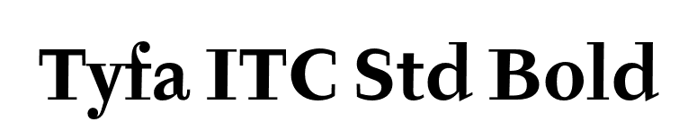 Tyfa ITC Std Bold font preview