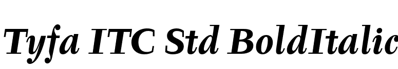 Tyfa ITC Std BoldItalic font preview