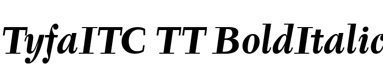 TyfaITC TT BoldItalic font preview